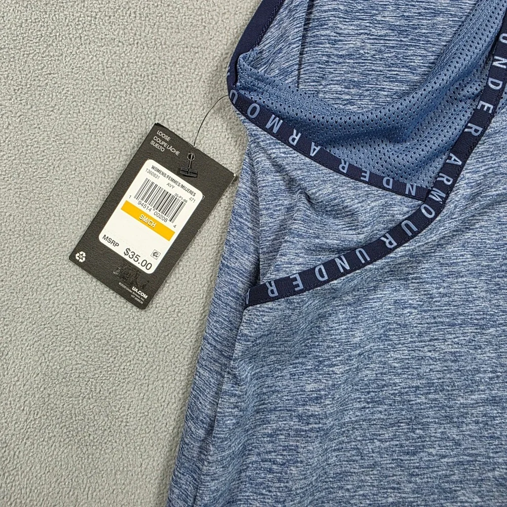 Under Armour tank top Womens Small Blue HeatGear Loose Heather
